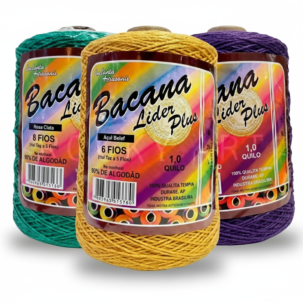 Barbante para crochê tapetes e artesanato diversas cores e fios
