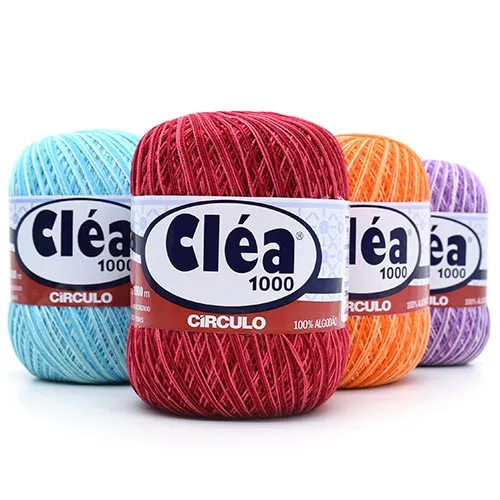 Linha Cléa 1000 fios para crochê delicado e vestuário