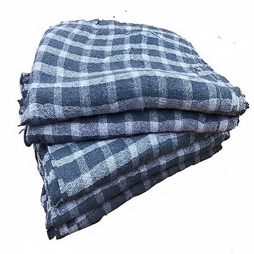 Pano de chão xadrez saco alvejado duplo alta absorção para limpeza